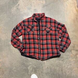 Wrangler Red and Black Lined Checkered Shirt